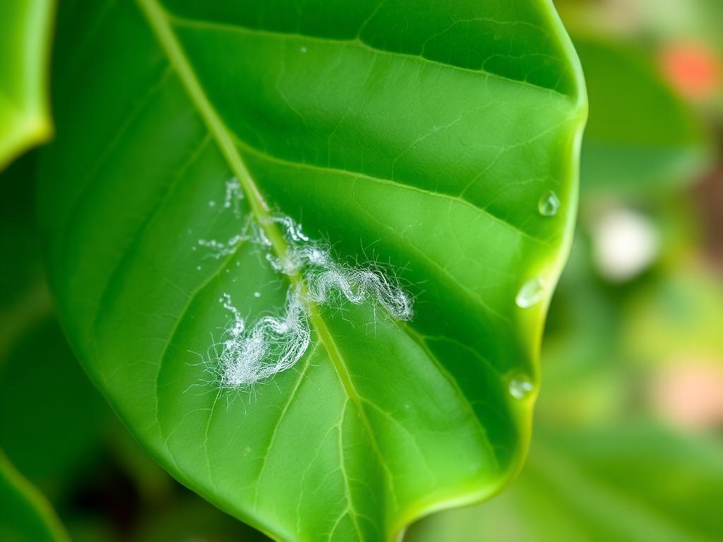 Citrus leaf miner damage on hedge foliage